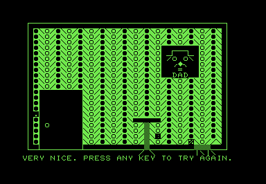 Screenshot of 'wallpaper' composed of a repeated pattern of inverse-video PETSCII characters.