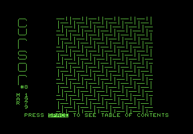 Screenshot of a 'weaving' pattern composed of PETSCII line characters.
