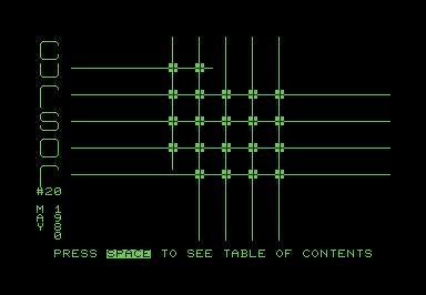 Screenshot of a grid rendered in PETSCII.