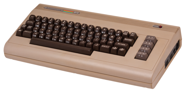 Commodore 64 'breadbin' model computer.