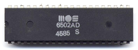 6502 Microprocessor Chip.