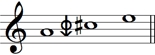 A major triad in 15-EDO