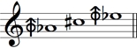 raised-A-flat major triad in 15-EDO