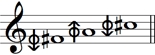 raised-F-sharp major triad in 15-EDO