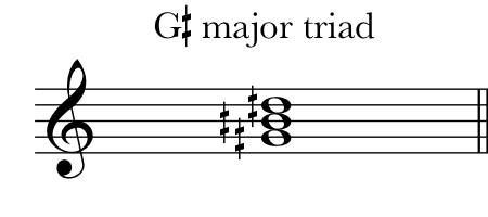 Major triad with G-quarter-sharp as the root.