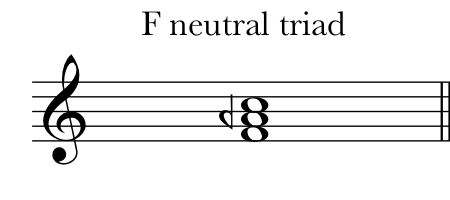 Major triad with F-natural as the root.