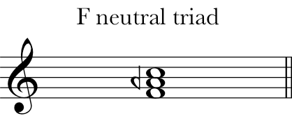 Major triad with F-natural as the root.